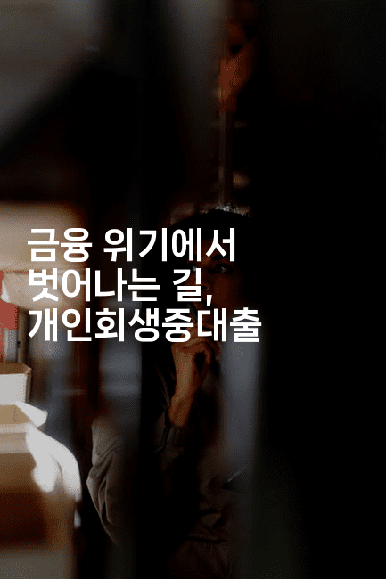 금융 위기에서 벗어나는 길, 개인회생중대출-멍멍미야