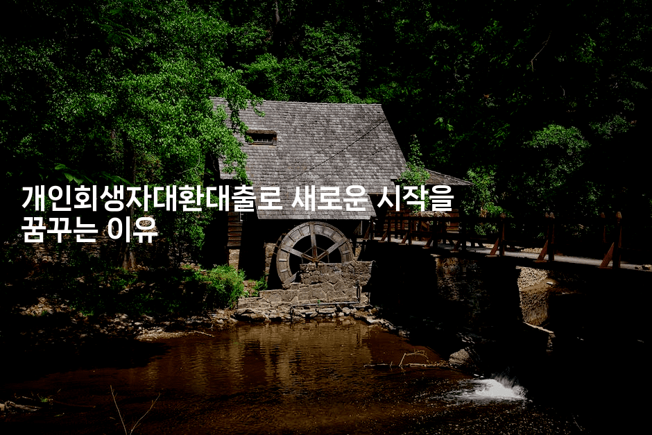 개인회생자대환대출로 새로운 시작을 꿈꾸는 이유-멍멍미야